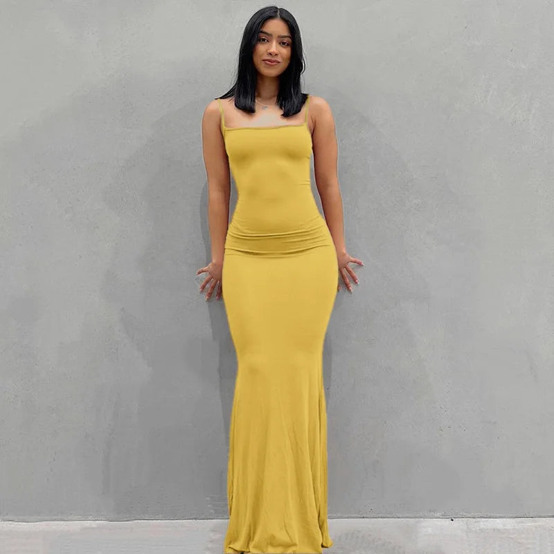 "Elegant Slim Maxi Dress - Summer Collection 2025"