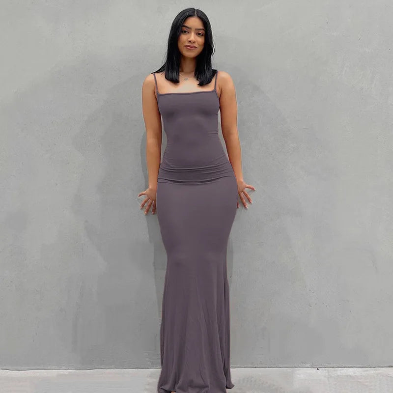 "Elegant Slim Maxi Dress - Summer Collection 2025"