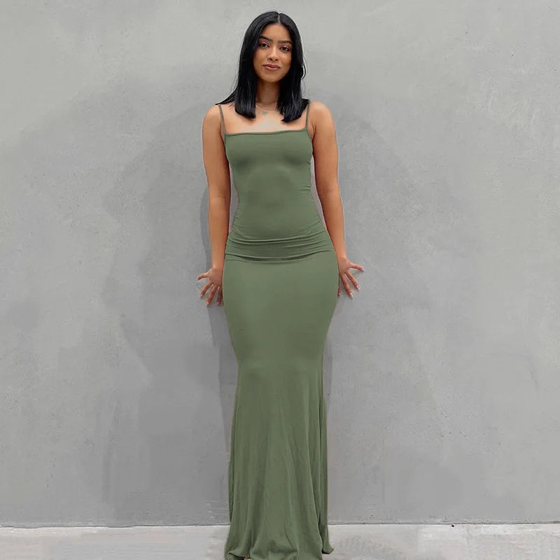 "Elegant Slim Maxi Dress - Summer Collection 2025"
