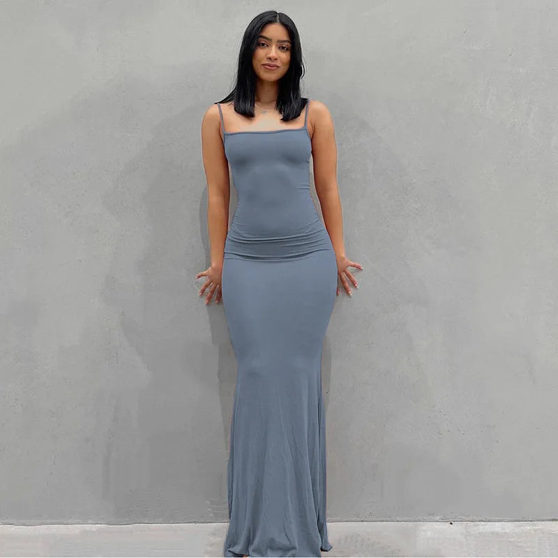 "Elegant Slim Maxi Dress - Summer Collection 2025"