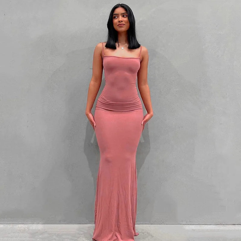 "Elegant Slim Maxi Dress - Summer Collection 2025"