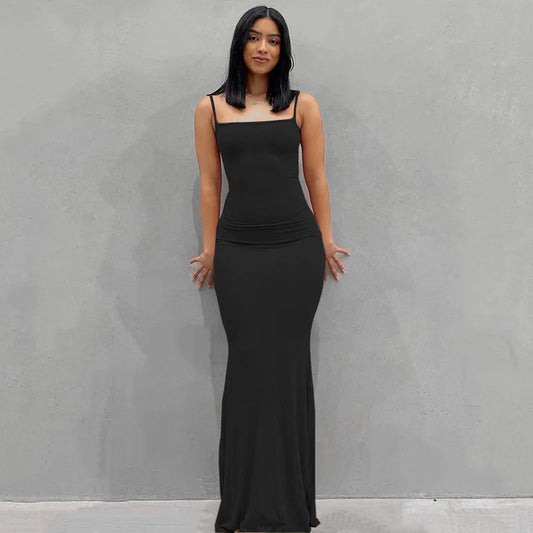 "Elegant Slim Maxi Dress - Summer Collection 2025"